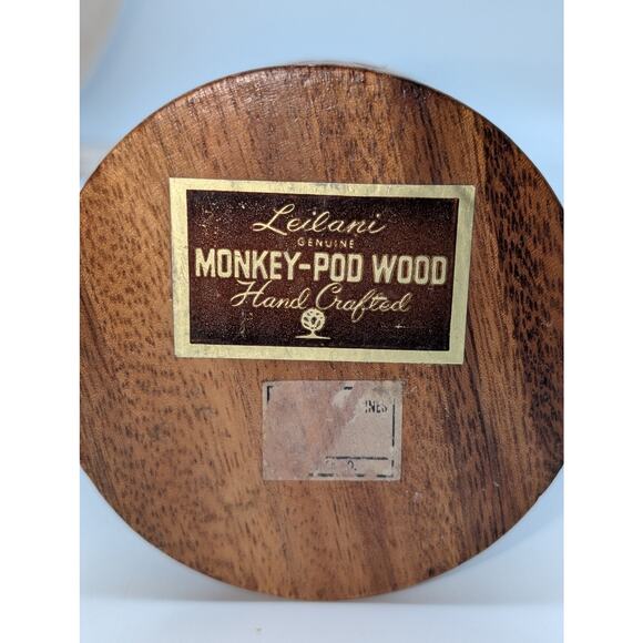 Mid-Century Modern VTG Leilani Monkey Pod Wood Pineapple Toothpick Holder - Picture 6 of 8